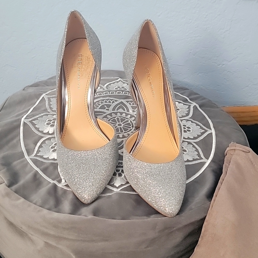BCBGeneration Pewter Stilettos